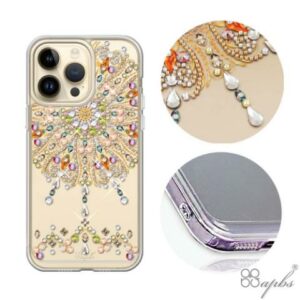 apbs iPhone 14 Pro Max/14 Pro/14 Plus/14 防震雙料水晶彩鑽手機殼-炫苗栗收購手機